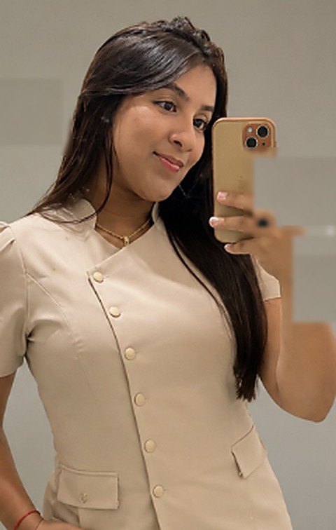 Raynã Luzie em atendimento na clínica